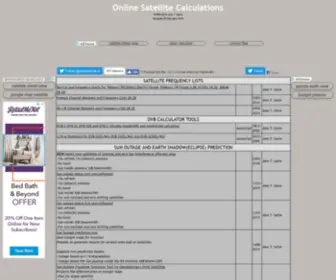 Satellite-Calculations.com(Online Satellite Calculations) Screenshot