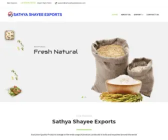 Sathyashayeeexports.com(All type of Rice & vegetables) Screenshot