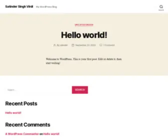 Satindersinghvirdi.com(Just another WordPress site) Screenshot