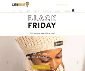 Satinsmart.com(Satin Lined Hats protect your hair in style) Screenshot