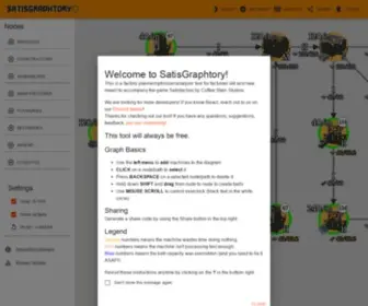 Satisgraphtory.com(Factory Building Graph Simulation) Screenshot