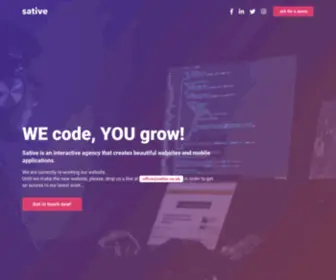 Sative.co.uk(Interactive agency that creates beautiful websites and mobile applications) Screenshot