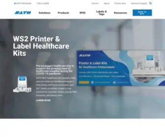 Satoamerica.com(Leader in Thermal Printers and RFID Labeling Systems) Screenshot
