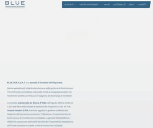 Satorsgr.com(BLUE SGR S.p.A) Screenshot
