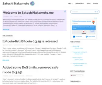 Satoshinakamoto.me(Preserving Bitcoin History) Screenshot