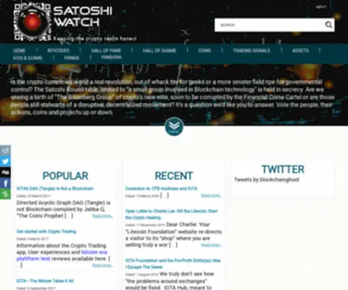 Satoshiwatch.com(Satoshi Watch) Screenshot