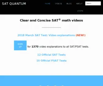 SatQuantum.com(Online SAT Math course) Screenshot