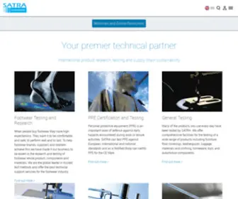 Satra.co.uk(SATRA Technology) Screenshot