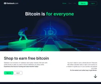 Satsback.com(Join the future of loyalty rewards with and start earning bitcoin for free as you shop at over 10) Screenshot