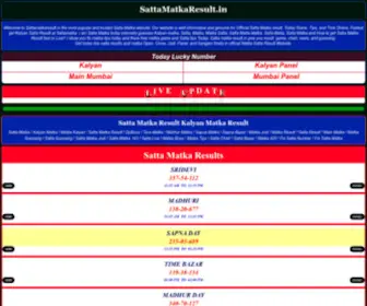 Sattamatkaresult.in(Satta Matka Result Website) Screenshot