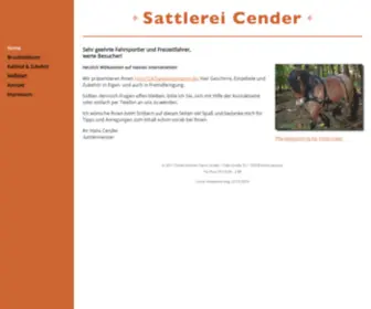 Sattlerei-Cender.de(Sattlerei Cender • Ihr Fachbetrieb für Geschirre) Screenshot