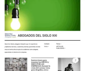 Saturninosolano.com(ABOGADOS DEL SIGLO XXI) Screenshot