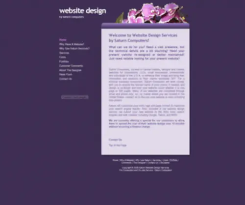 Saturnwebsitedesign.com(Website Design Services by Saturn Computers LLC) Screenshot