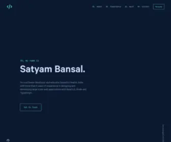 Satyambnsal.com(Satyam Bansal) Screenshot