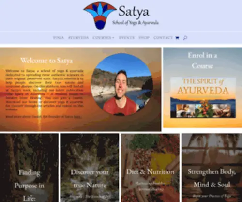 Satyayogaveda.com(School of Yoga & Ayurveda) Screenshot