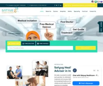 Satyughealthcare.com(Medical Tourism Company in Delhi) Screenshot