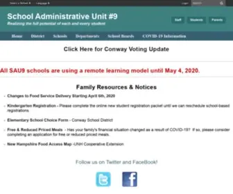 Sau9.org(School Administrative Unit #9) Screenshot