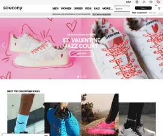 Saucony.com(Hit the trail with a pair of high) Screenshot