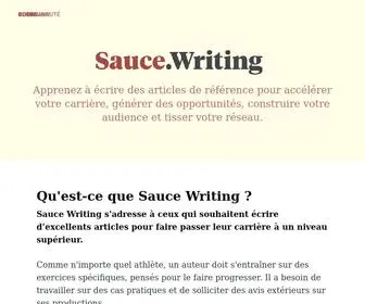 Saucewriting.com(Sauce Writing) Screenshot