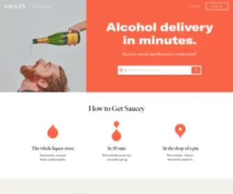 Sauceyapp.com(Beer, Wine & Liquor 30 Minutes) Screenshot