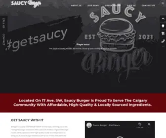 Saucyburger.ca(Saucy Burger) Screenshot