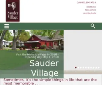 Saudervillage.com(Sauder Village Living History Museum & Farm) Screenshot