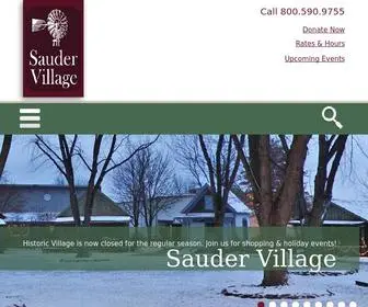 Saudervillage.org(Sauder Village Living History Museum & Farm) Screenshot