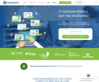 Saudevianet.com.br(Software médico para clínicas e consultórios) Screenshot