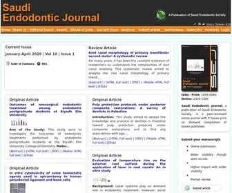 Saudiendodj.com(Saudi Endodontic Journal) Screenshot