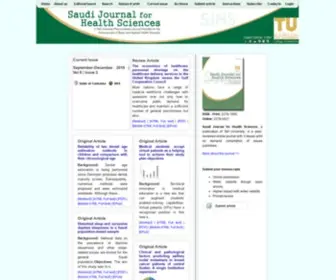 SaudijHealthsci.org(Saudi Journal for Health Sciences) Screenshot
