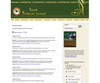 Saudisurgj.org(Saudi Surgical Journal) Screenshot