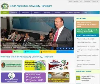 Sau.edu.pk(Sindh Agriculture University) Screenshot