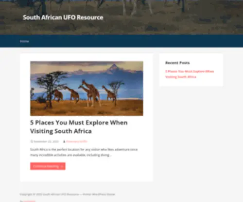 Saufor.com(South African UFO Resource) Screenshot