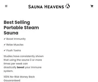 Saunaheavens.com(#1 Portable Home Sauna) Screenshot