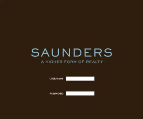 Saundersrealnet.com(RealNet Login Page) Screenshot