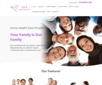 Saunifiedhomecare.com(S&A Unified home care) Screenshot