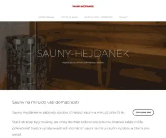 Sauny-HejDanek.cz(Poctivé sauny na míru s řemeslnou kvalitou) Screenshot