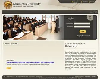 Saurashtrauniversity.co.in(Saurashtra University) Screenshot