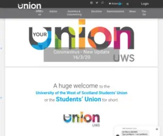 Sauws.org.uk(UWS Students' Association) Screenshot