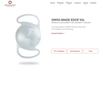 Sav-Iol.com(Swiss manufacturer of intraocular lens) Screenshot