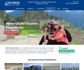 Savacations.com(South American Vacations) Screenshot