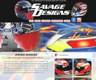 Savagedesigns.com(Custom Racing Helmets by Savage Designs) Screenshot