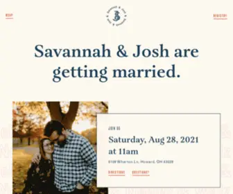 Savannahandjosh.com(Savannah & Josh are getting married) Screenshot