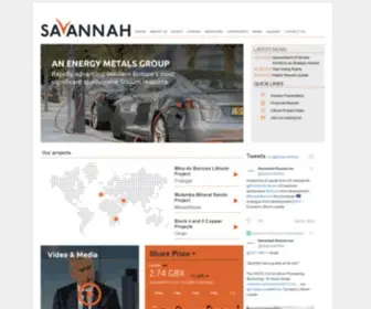 Savannahresources.com(Savannah Resources) Screenshot