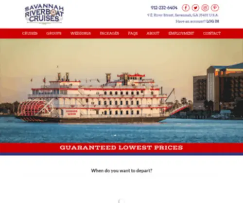 Savannahriverboat.com(Savannah Riverboat Cruises) Screenshot