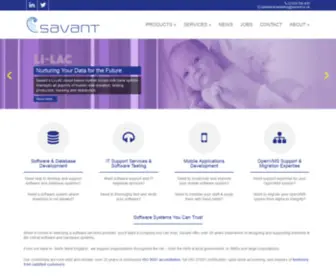 Savant.co.uk(Innovative Software for Healthcare & Businesses) Screenshot