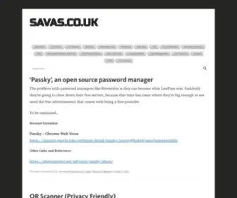 Savas.co.uk(SAVAS) Screenshot