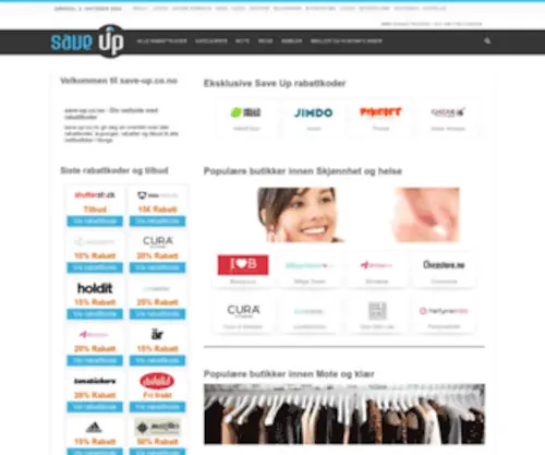 Save-UP.co.no(Rabattkoder, tilbud og kampanjer norge) Screenshot