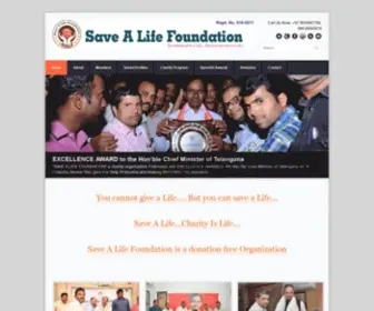 Savealifefoundation.in(Save A Life Foundation) Screenshot