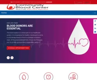 Savealifenow.org(Community Blood Center) Screenshot